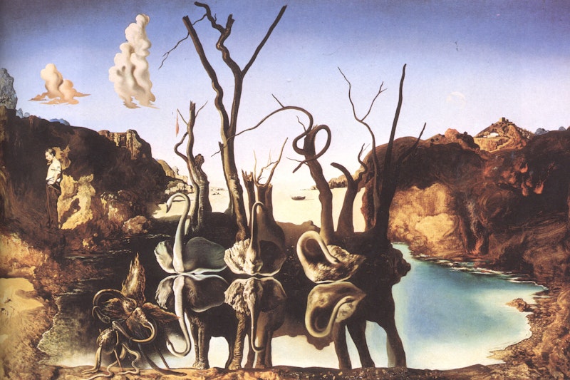 Salvator Dali, Cygnes reflétant des éléphants, 1937